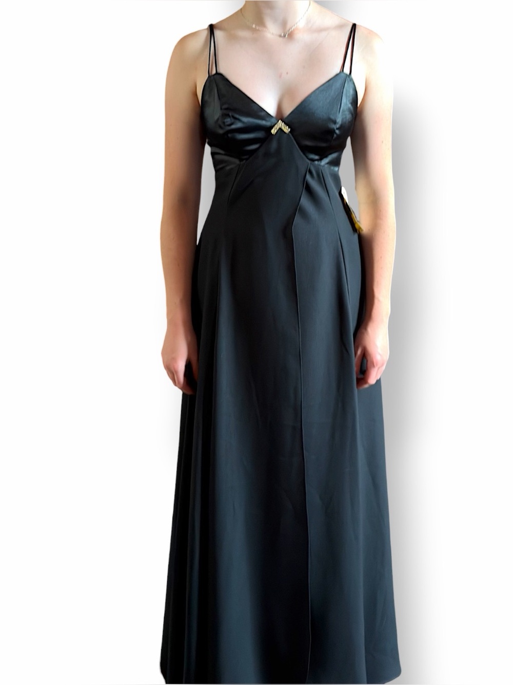 Vintage Y2K Liz Minelli Black Satin Evening Gown Size 7 – CRC Hollywood Archive